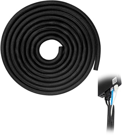 Manchon de Cache Câble, 3M x 13mm Gaine Câble Animaux, Manchon Tressé Extensible Auto Fermant pour Gestion et Organisation des Fils, Cache Câble Sécurisé pour Bureau, Maison, Vélo, Auto, Domestiques