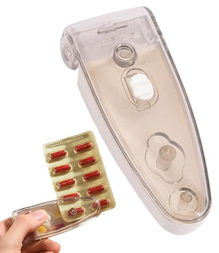 Pill Extractor - Tablet Dispenser,No Contact Tablet Extractor,for Elderly Weak Hands Blister Pack Travel Home Hospital Pharmacy Daily