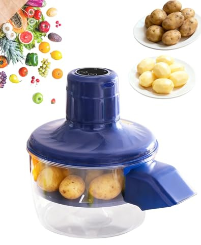 Electric Potato Peeler - 2026 Rechargeable Vegetable & Fruit Peeling Machine, One-Button Automatic Peeler with Stainless Steel Blade for Potatoes, Carrots, Garlic & More
