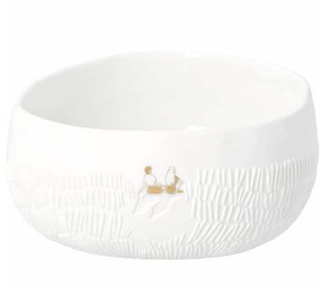 Räder Design Schale Mach mal Pause – Bildergeschichten – Hochwertige Porzellanschale mit Wiesen-Relief & Gold-Decal – Edle Schüssel 13 cm – Geschenk für Achtsamkeit & Deko
