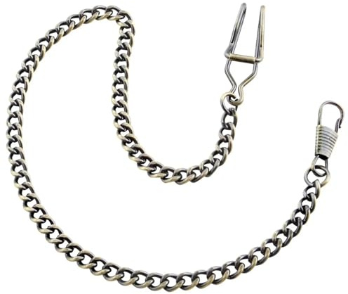 LPACXBYD Pocket Watch Chain Men's Chain Pocket Watch 14 Inch with Lobster Clasps Clip Link Vest
