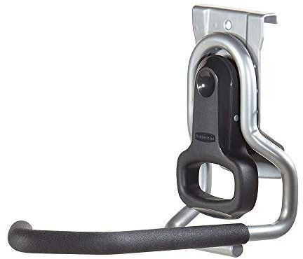 Rubbermaid Fasttrack Garage Organization System, Vertical Bike Hook, Steel, Black, Silver, Individual