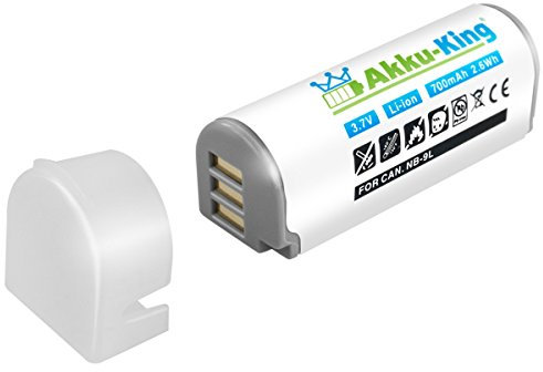 Akku-King Akku kompatibel mit Canon NB-9L - Li-Ion 700mAh - für PowerShot ELPH 510 HS, IXUS 1000, IXY 1, IXY 3, IXY 51S