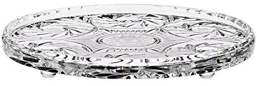 CRISTALICA Tortenplatte Tortenteller Kuchenplatte Schleuderstern Transparent D 22 cm Kristallglas