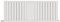 iBathUK Apex Horizontal Radiator, Double Flat Panel Radiators, 600x1596mm Slim Radiator for Bathroom,Kitchen,Living Room- White