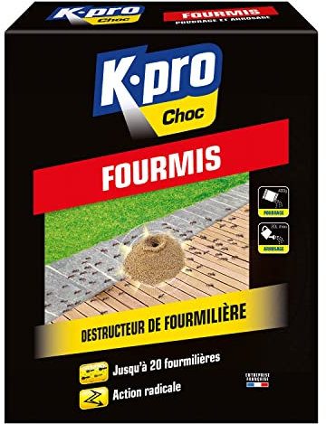 K.Pro Choc - Granulés Destructeurs de Fourmilières - Action Radicale - Agit par Ingestion et Contact - en Sachets Doses - Technique Professionnelle - 400 g - Jusqu'à 20 Fourmilières