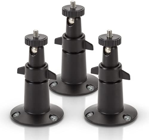 Wasserstein Adjustable Metal Wall Mount Compatible with Blink Outdoor, Blink Outdoor 4 & Blink XT2/XT Camera (3-Pack, Black)
