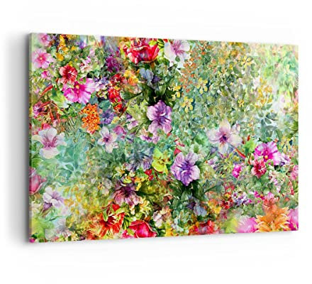 ARTTOR Wandbilder Dekoration Wohnzimmer blume sommer natur Bilder auf Leinwand 120x80cm Leinwandbild Schlafzimmer Küche Deko Wand Kunstdruck Art Groß XXL Wanddeko Bild Wall Decor Canvas AA120x80-3842