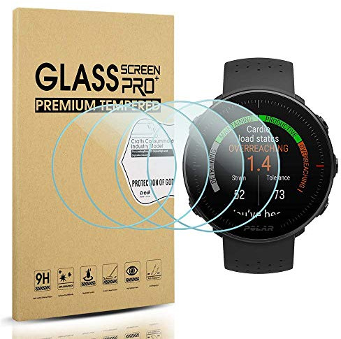Diruite 4 Stück für Polar Vantage M/Polar Vantage V Displayschutzfolie, 2.5D 9H Härte Ultradünn Gehärtetes Glas Displayschutzfolie [Anti-Kratzen]