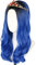 Topcosplay Perücke für Kinder Mädchen, Lockige Perücke Lang Blau Karneval Halloween Kostüm Party Perücken