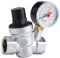 Einstellbares Messing-Druckregelventil mit Manometer für Wasser (1,9 cm DN20)