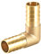 sourcing map 14mm Raccord Cannelé Tuyau Laiton Barbelé 90 Degré Coude Tuyau Connecteur Coupleur Tuyau Adaptateur