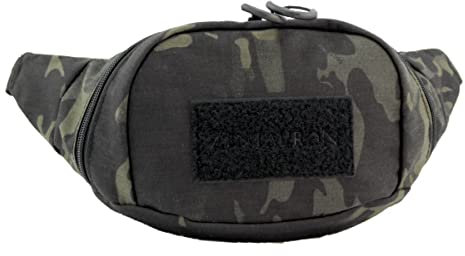 Zentauron Bauchtasche Covert, Outdoor Hüfttasche aus Cordura, Taktische Gürteltasche 1,25L für Dienst, Freizeit & CCW, individuell erweiterbar, Survival Waistbag, für Messer, Taschenlampe, Handy