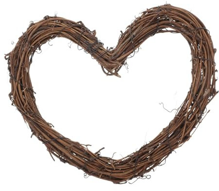 BESPORTBLE Weihnachtskranz Rattan Stern Herz Kranz Weidenkranz Rebenkranz DIY Naturkranz Holz Wandkranz Türkranz Rohling Adventskranz für Hochzeit Weihnachten Dekoration Landhaus Deko