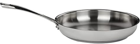 Swiss Diamond 8 Zoll Edelstahl Bratpfanne - Professionelle Kochpfanne zum Rühren Braten und Sauten - Backofen- & Spülmaschinenfeste Pfanne für Induktion, Gas, Elektro DLX