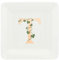 La Porcellana Bianca - Piattino Quadrato Lettera T - Arredo Casa, Cucina - Linea Adorato - Idea Regalo - Porcellana - 10x10xh1,5 cm