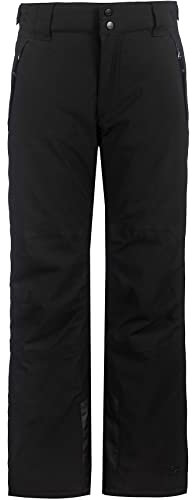 killtec Jungen Funktionshose/Skihose mit abzippbarem Latz, Schneefang und Kantenschutz - KSW 79 BYS SKI PNTS, schwarz, 152, 37310-000