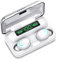 Kabellose Mini-In-Ear-Kopfhörer, Bluetooth 5.0, TWS, IPX7, wasserdicht, Sport, Gaming, HiFi, Stereo, aktive Geräuschunterdrückung, LED-Powerbank, Ladehülle für iPhone und Android (weiß)