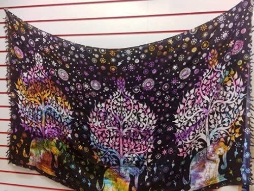 Altar Tuch Wandbehang Batik-Sarong Tapisserie Baum des Lebens Elefant Symbol