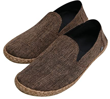 virblatt - Espandrillos Damen | Jute | Espandrilles Damen Ballerinas Damen Sommerschuhe Hippie Kleidung Damen Hippie Schuhe - Leichtfüßig 39 braun