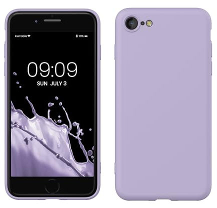 kwmobile Handyhülle für iPhone SE 2022 Hülle/iPhone SE 2020 / iPhone 8 / iPhone 7, für iPhone SE Hülle - Schutzhülle für kabelloses Laden - Case in Lavendel