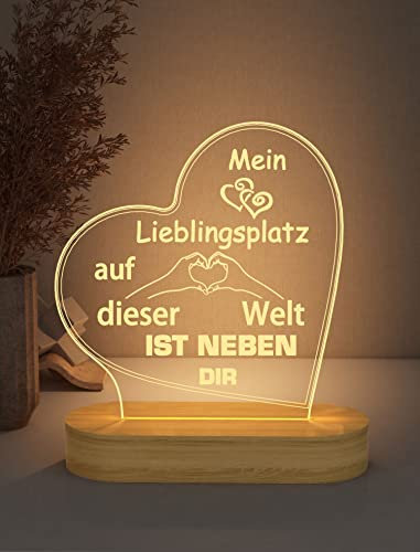 FULLOSUN Ich liebe dich Geschenk, Valentinstagsgeschenk, Geburtstagsnachtlicht, Geschenke für die Liebe, 3D-Illusionslampe, Weihnachtsgeschenke für Frauen, Männer, Vater, Mutter