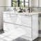 Go Bathrooms Newbold 1200mm Gloss White Vanity Unit Includes Resin Basin Wall Hung Storage Unit Bathroom Sink Unit