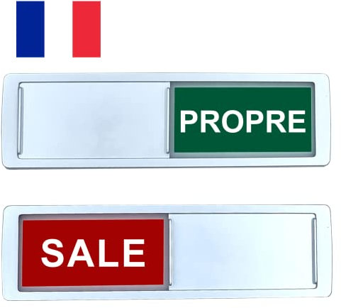 Rüsten Sie Ihren Geschirrspüler mit dem funktionalen küchenzubehör auf: Dishwasher Clean Dirty Sign for Status Updates - Spülmaschinenmagnet mit Schieberdesign [Choose Your Language] (Französisch)