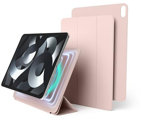 elago Funda Folio Magnética iPad Air 11 (M3, M2), iPad Air (5ª, 4ª Gen), iPad Pro (1ª Gen) [10,9 Pulgadas] - Placa Trasera se Puede Acoplar a Materiales Metálicos, Compatible con Apple Pencil