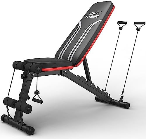 FLYBIRD Verstellbare Utility Gewicht Bank für Home Gym Ganzkörper-Workout - Schnell Klappbare Neigung/Neigung