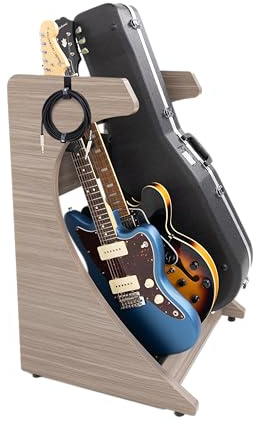Gator Frameworks Elite Gitarrenständer für 3 elektrische oder akustische Gitarren, grau (GFW-ELITEGTR3RK-GRY)