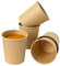 ECOPICNIC Gobelet à glace jetable 750 ml | Lot de 500 pièces Bol à soupe jetable, vaisselle jetable, gobelets en carton kraft pour aliments, pot jetable pour desserts, salades, apéritifs