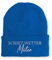 Strickmütze Schiet Wetter Mütze Wintermütze lustige Beanie mit Stick, Farbe: Blau