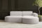 Kaiser Möbel, Ecksofa, Schlafsofa, Sofa Modena Studio Parma, Modern Design Couch, Polsterecke, Freistehend Sofa Wohnzimmer -Stoff Verita Beige Rechts