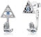 Evil Eye Ohrstecker Damen Silber 925 Nazar Auge Ohrringe Hand der Fatima Ohrstecker Evil Eye Schmuck Herren