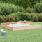 Tidyard Sandkasten mit Sitzen Sandkiste aus Holz Sandbox Quadratisch Massivholz Kiefer
