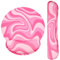 Ksriylm Cute Mouse Pad with Wrist Support Keyboard Wrist Rest Set,Ergonomic Mouse Pad with Non-Slip Base for Office Gaming Working Computers,Easy Typing & Pain Relief Mouse Mat,Pink Water Ripples
