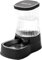 Gardner Pet 3.85L Distributeur Eau Chat Automatique, Gamelle Chat Automatique par Gravité, Distributeur Eau Chien avec Gamelle en Acier Inoxydable, Pas d'électricité, sans BPA (Noir)