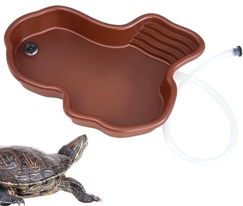Piscina de baño para reptiles - Cuenco de agua grande para serpientes | Plato de alimentación para tortugas | Gran piscina para baño de tortugas | Bañera para tortugas, plato de agua ptile, cuenco de