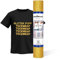 TECKWRAP Glitter Puff HTV 3D Puff Glitter Heat Transfer Vinyl Roll 10 x 5ft for DIY Clothing,T-Shirts,Fabric Gold Puffy Iron on Vinyl Compatible with Heat Press Craft Cutters, Gold