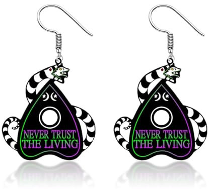 GAUEIOUR Betelgeuse Inspired Earrings Halloween Earrings for Women Fans Acrylic Skull Tombstone Coffin Sandworm Earrings Dangle Halloween Party Cosplay Costume Accessories