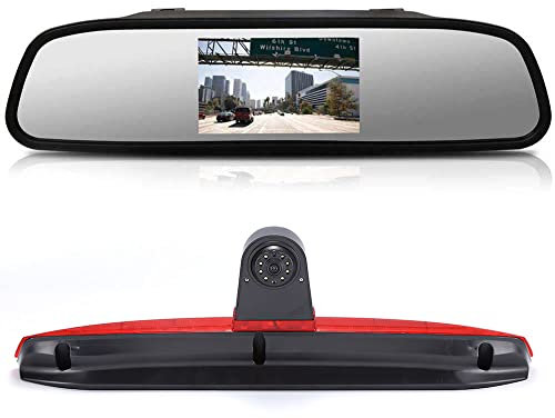 Auto Dritte Dach Top Mount Bremsleuchte Kamera Bremslicht Einparkkamera Rückfahrkamera, für Mercedes Vito Mixto W639 BJ 2010/Vito 639 Bj 2019 W447 109 111 114 BLUETEC LWB (Mit 4.3-Zoll-Rückspiegel)