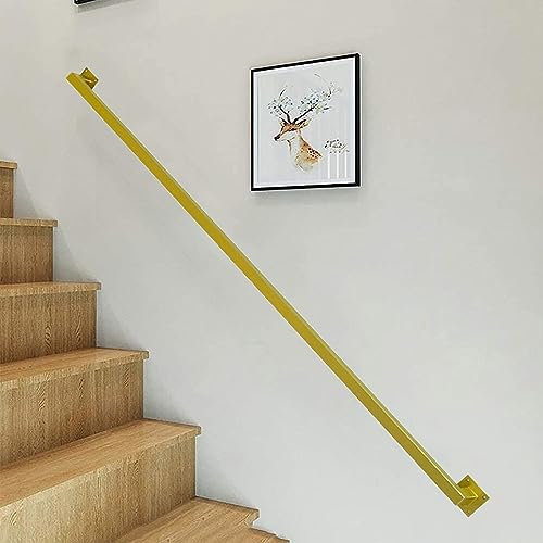 Ringhiera moderna della scala fissata al muro del quadrato dell'oro per la sicurezza interna ed esterna 9.2ft/280cm