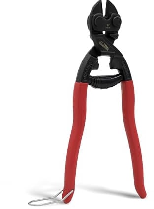 HOUSERAN 8 Inch Mini Bolt Cutters, Compact Bolt Cutter with Recess and Spring, Small Bolt Cutters, CR-V Steel Blade for Wires, Cables, Rivets, Chains, Screws, Bolts