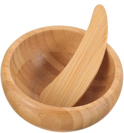 Healvian Moisturizing Mask Mixing Bowl Kit Bamboo Face Mask Bowl Spoon Beauty Tool
