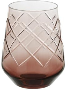 KASANOVA Bicchiere acqua vetro marrone sfumato 425 ml Twirl