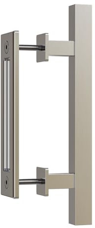 WOLFBIRD Sliding Door Handles Stainless Steel 30cm Double Sided Barn Door Pull Handle Embedded Silver