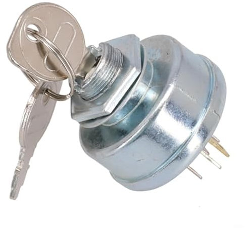JINFOLI Zündschalter, Rasenmäher-Zündschalter, 5-poliges Schloss mit Schlüsseln, for Rasentraktor, Ersatzteil 725-0267 44745 300275 Metallstarter Zündschalter für Rasenmäher