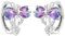 CYMYSS Zirkonia 925 Sterling Silber Ohrringe Damen Creolen Silber Creolen Damen Earrings For Women Geschenke für Frauen, Mütter und ihre Lieben (Liebe Schleifen-Ohrringe)