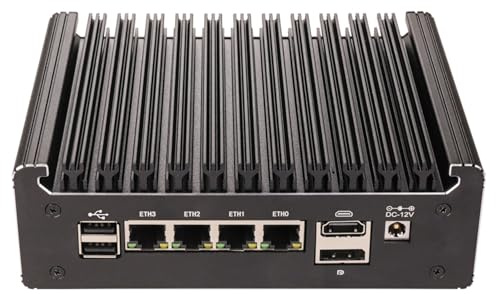HSIPC N150 Firewall Micro Appliance, Mini PC, Nano Computer, Router Compatiable with Pfsense OPNsense 32G RAM 1T SSD, 4*i226-V RJ45 Console AES-NI
